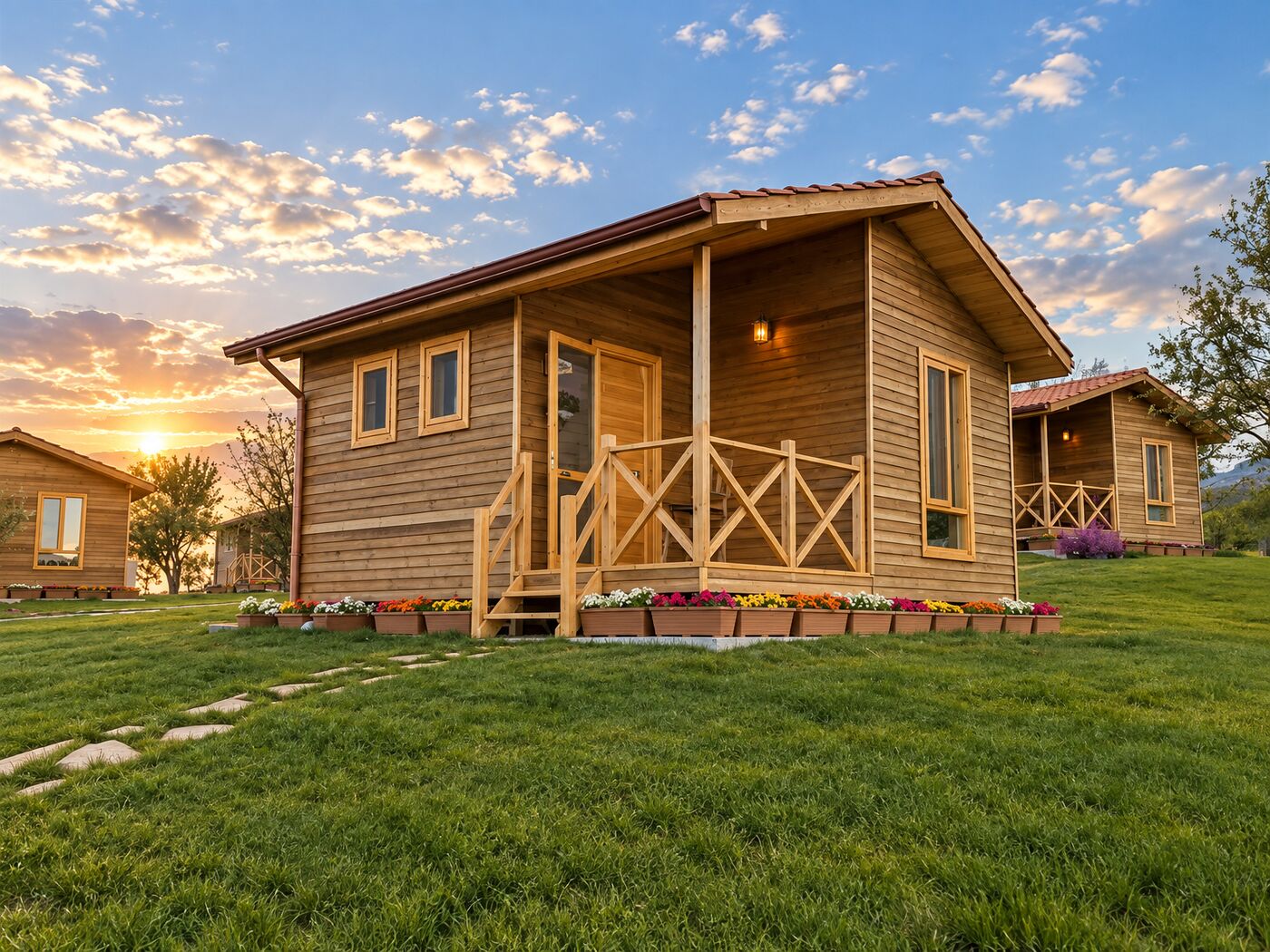 Bademler Doğal Yaşam Köyü solid-timber bungalow, inside and out 6