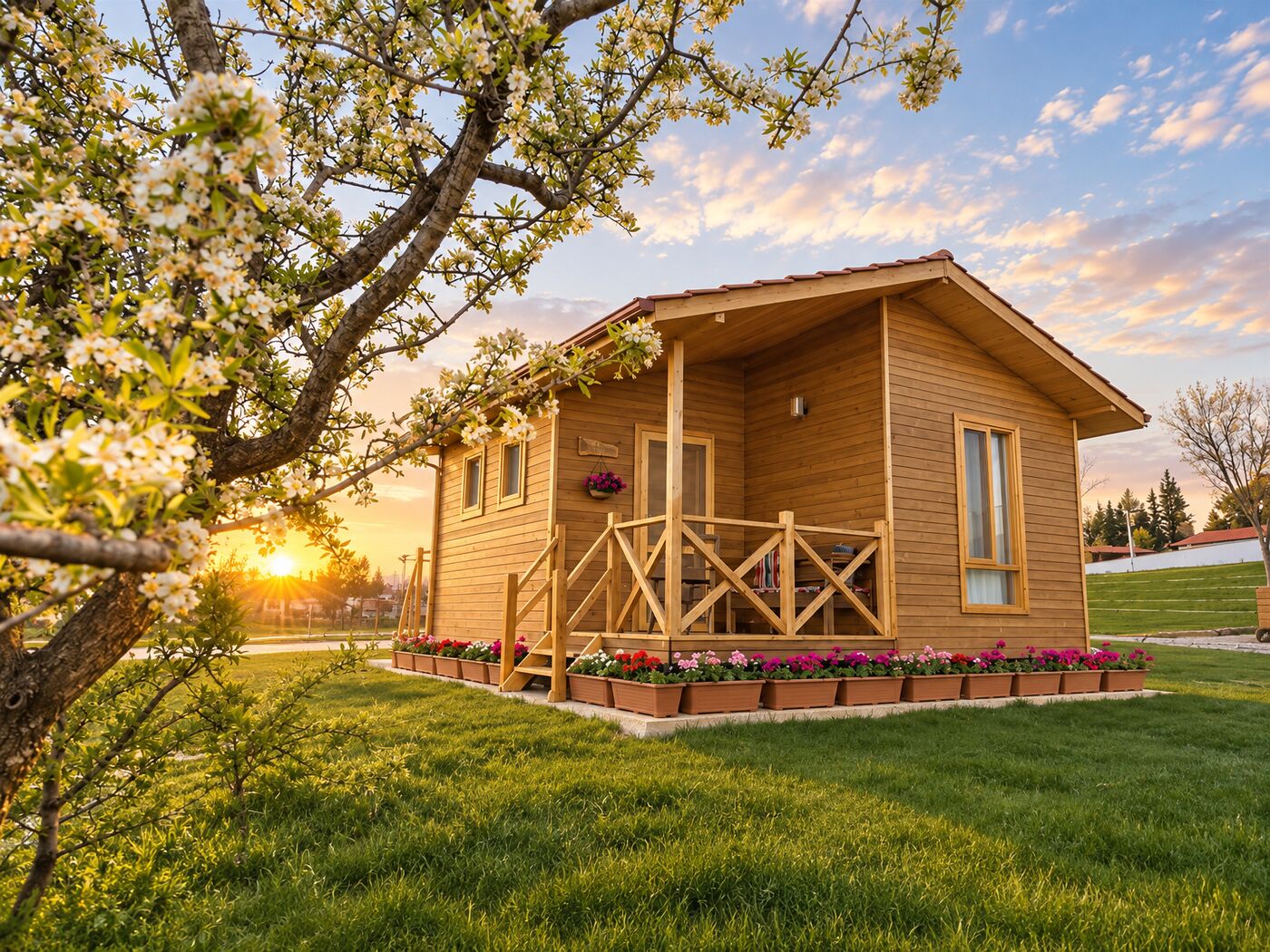 Bademler Doğal Yaşam Köyü solid-timber bungalow, inside and out 9