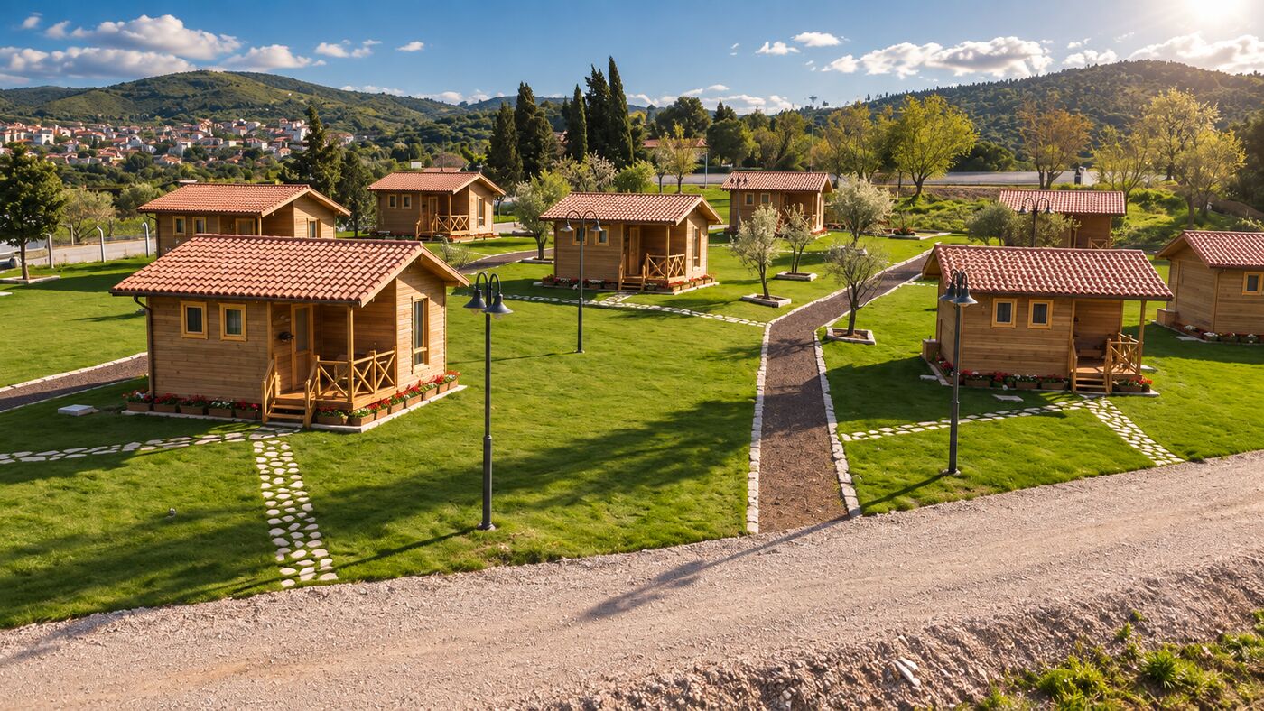 Bademler Doğal Yaşam Köyü grounds, gardens and pond 3