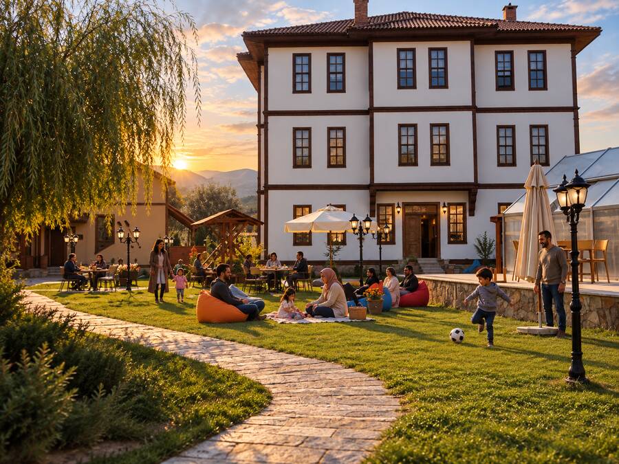 İksir Resort Town Daday yerleşkesi, konaklar ve bahçe 5