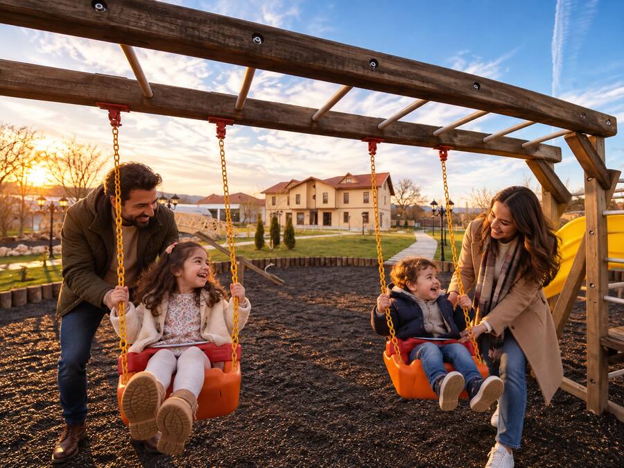 İksir Resort Town Daday yerleşkesi, konaklar ve bahçe 11